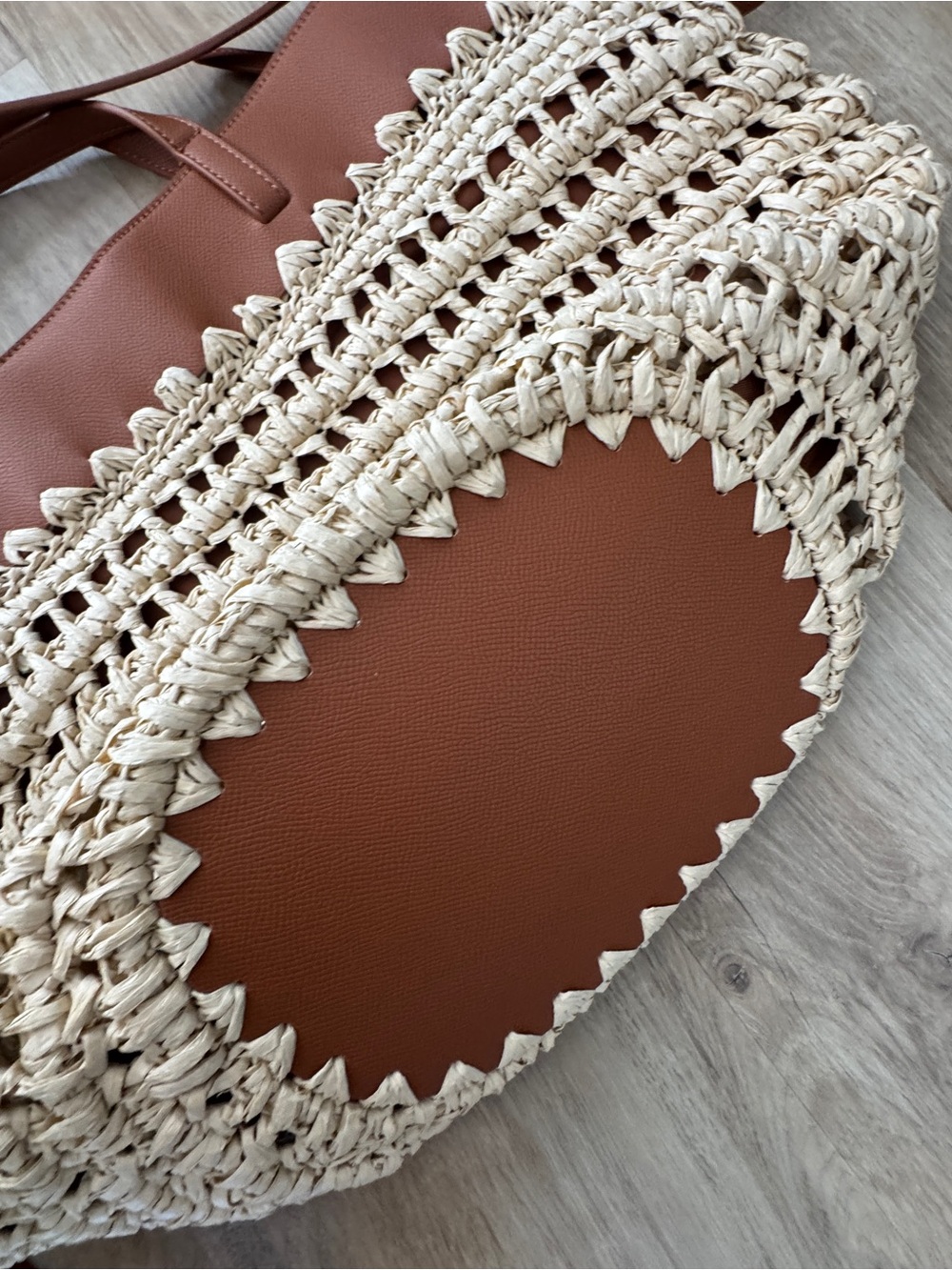 Anthropologie Raffia Tote Bag NWT - Picture 7 of 9